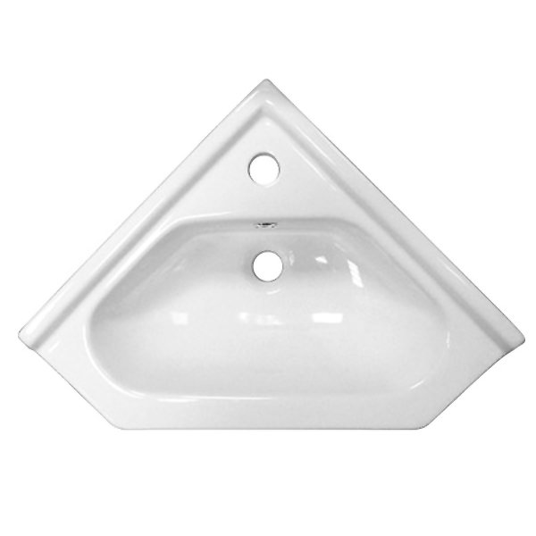 Premier High Gloss White Corner Cabinet Vanity Unit with Basin - VTCW001 Profile Large Image