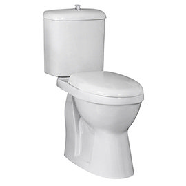 Nuie Single Flush High Rise Close Coupled Toilet - DOCMP100 Medium Image
