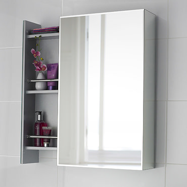 Premier - Intrigue Side Opening Mirrored Cabinet - H750 x W460mm - LQ039 Profile Large Image