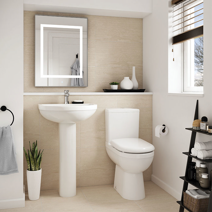 Premier Ivo 4-Piece Comfort Height Modern Bathroom Suite Large Image