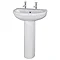 Nuie Ivo Basin with Full Pedestal (555mm Wide - 2 Tap Hole) Large Image