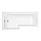 Premier L Shaped Square 1500 x 700mm Bath with Acrylic Panel Profile Large Image