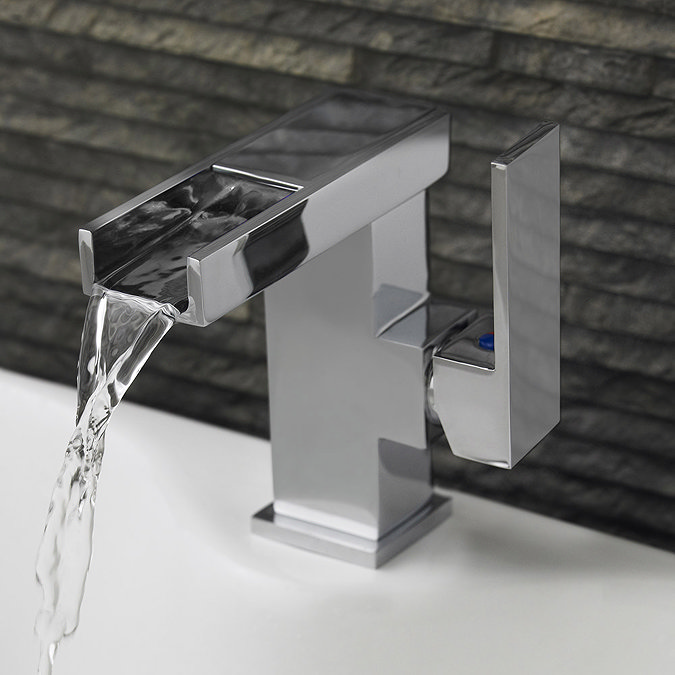 Ultra LED Side Action Cloakroom Mono Basin Mixer Inc. Waste - MIN385 Standard Large Image