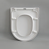 Nuie Luxury D-Shape Soft Close Toilet Seat with Square Edge, Top Fix, Quick Release