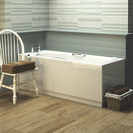 Danbury Single Ended Bath with Headrest & Grips 1700 x 700mm