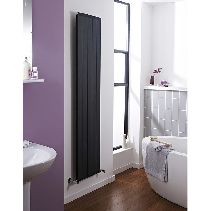 Premier - Palisade Designer Radiator 1800 x 370mm - Black - MTY115 Feature Large Image