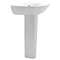 Premier - Pandora 4 Piece Bathroom Suite - CC Toilet & Basin with Pedestal - 1 or 2 Tap Hole Options
