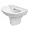 Premier - Pandora 550 Basin with Semi-Pedestal - 1 or 2 Tap Hole Options Large Image