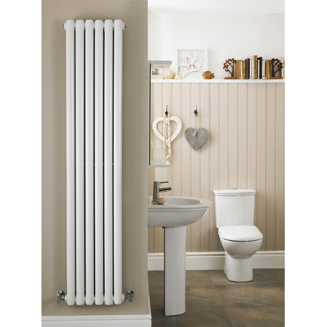 Premier - Peony Double Panel Radiator - 1800 x 383mm - White - HPE001 Feature Large Image