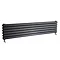 Premier - Peony Horizontal Double Panel Radiator - 383 x 1500mm - Anthracite Large Image
