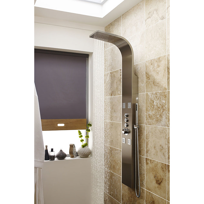 Premier - Pirlo Stainless Steel Thermostatic Shower Panel - AS346 Profile Large Image