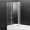 Premier Quattro 1400mm High Double Hinged Bath Screen - NSBS3 Profile Large Image