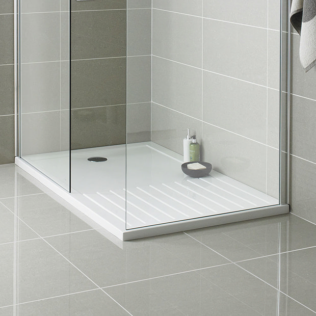 Nuie Rectangular 40mm ABS Capped Acrylic WalkIn Shower Tray with