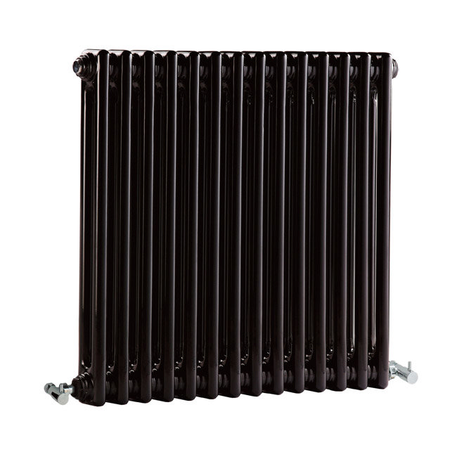 Premier - Regency 2 Column Radiator - 600 x 650mm - High Gloss Black - MTY077 Large Image