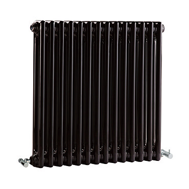 Premier - Regency 2 Column Radiator - 600 x 650mm - High Gloss Black - MTY077 Profile Large Image