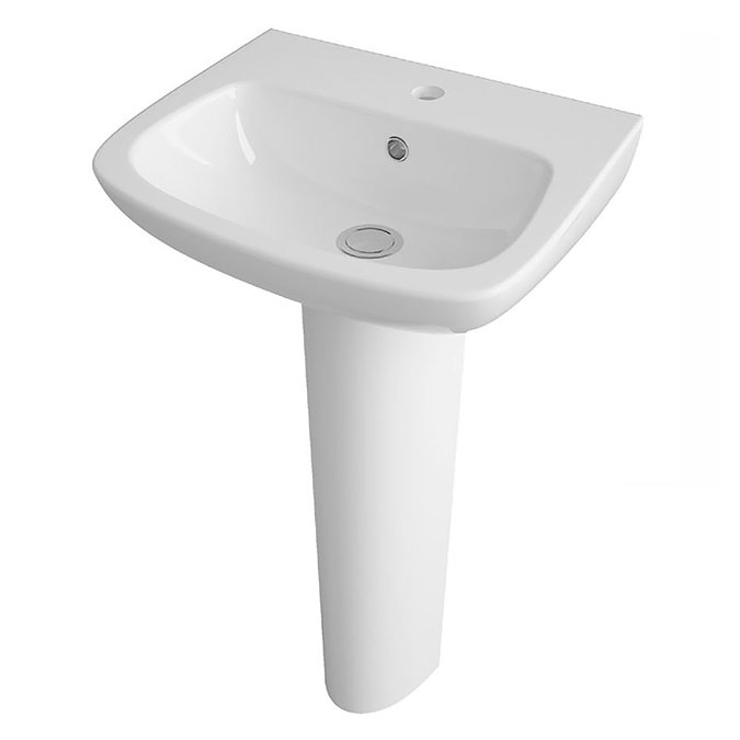 Premier Renoir Compact Basin & Full Pedestal - 1 Tap Hole  Standard Large Image