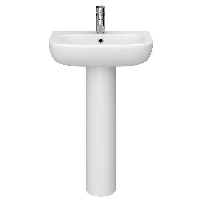 Nuie Renoir Compact Basin & Full Pedestal - 1 Tap Hole
