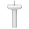 Nuie Renoir Compact Basin & Full Pedestal - 1 Tap Hole