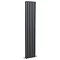 Premier - Ricochet Double Panel Radiator - 1750 x 354mm - Anthracite - MTY083 Large Image