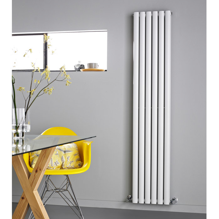 Premier - Ricochet Double Panel Radiator - 1750 x 354mm - White - MTY082 Profile Large Image