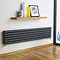 Premier - Ricochet Horizontal Double Panel Radiator - 354 x 1750mm - Anthracite Feature Large Image