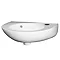 Premier - Round 350mm Wall Hung Cloakroom Basin - 1 Tap Hole - NCU932 Large Image