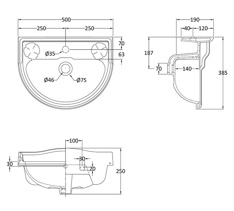 Monaco Cloakroom Suite (Wall Hung Basin + Close Coupled Toilet)