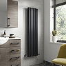 Premier - Salvia Double Panel Radiator - 1500 x 383mm - Anthracite - HSA006  Profile Large Image