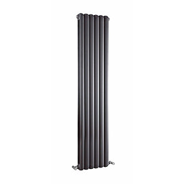 Premier - Salvia Double Panel Radiator - 1500 x 383mm - Anthracite - HSA006 Large Image