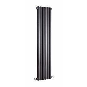 Premier - Salvia Double Panel Radiator - 1500 x 383mm - Anthracite - HSA006 Large Image