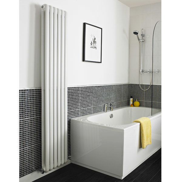 Premier - Salvia Double Panel Radiator - 1500 x 383mm - White - HSA002 Feature Large Image