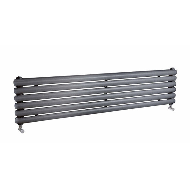 Premier - Salvia Horizontal Double Panel Radiator - 383 x 1800mm - Anthracite Large Image