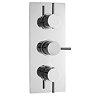 Ultra Quest Triple Thermostatic Valve with Round Shower Head & Handset Profile Large Image