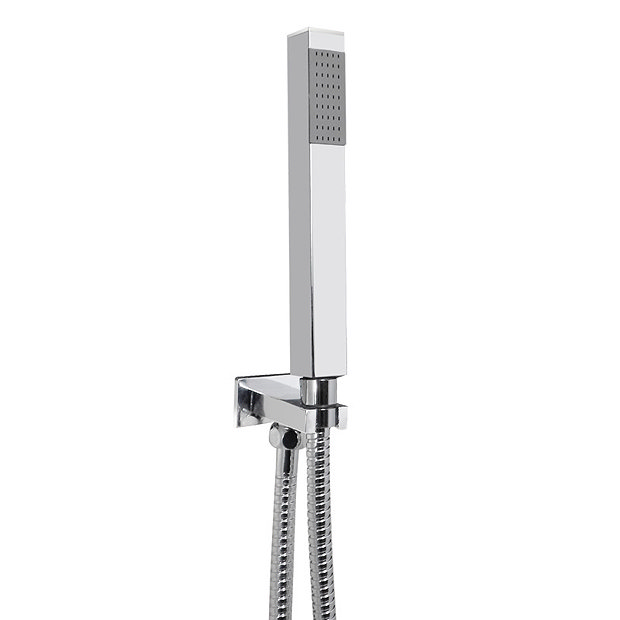 Ultra Series L Triple Thermostatic Valve with Square Shower Head + Handset Feature Large Image