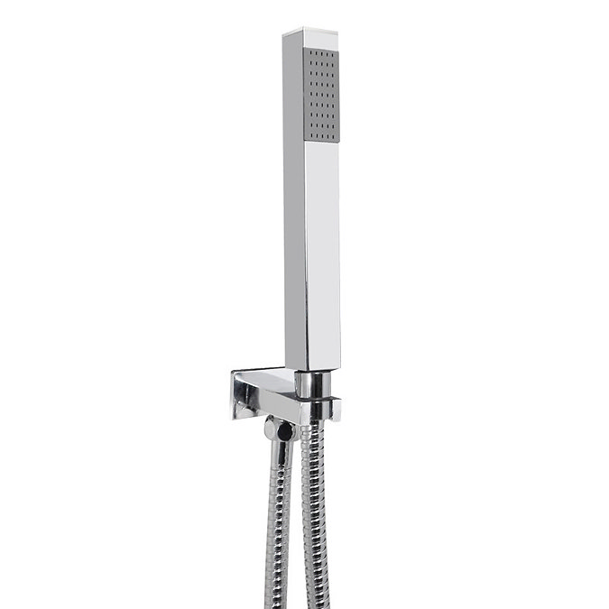 Ultra Series L Triple Thermostatic Valve with Square Shower Head + Handset Feature Large Image