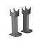 Premier - Small Radiator Floor Mounting Feet - Anthracite - RDF003 Large Image