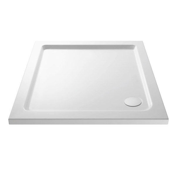 Premier - Square Shower Tray with Waste - 800 x 800mm Large Image
