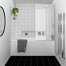 Nuie Square Hinged Barmby Shower Bath