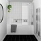 Nuie Square Hinged with Fixed Panel Screen Barmby Shower Bath  Standard Large Image
