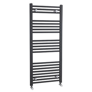 Nuie - Straight Ladder Towel Rail 500 x 1150mm - Anthracite - MTY105  Profile Large Image