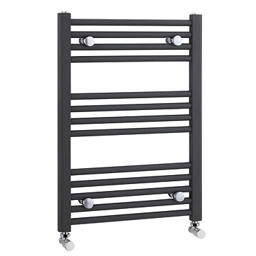 Nuie - Straight Ladder Towel Rail 700 x 500mm - Anthracite - MTY103  Profile Large Image
