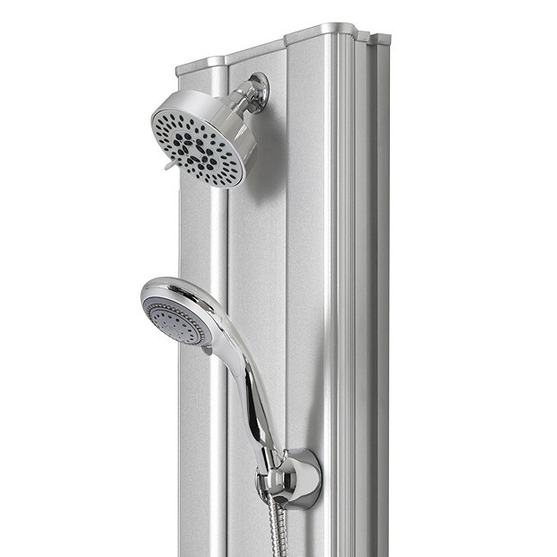 Nuie Thermostatic Shower Panel with Fixed Shower Head, 6 Body Jets