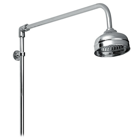 Premier - Traditional Exposed Thermostatic Triple Shower Valve w Riser, 4" Rose & Slide Rail Kit Fea