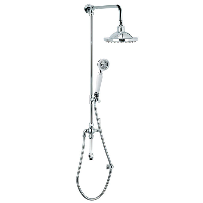 Premier - Traditional Rigid Riser Kit with Fixed Shower Head & Handset - STY068 Large Image