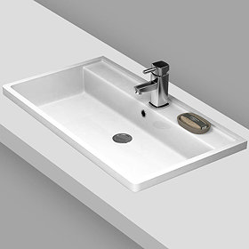 Premier Tribute Square Inset Basin - 800 x 450mm Large Image