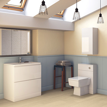 Premier Tribute White Vanity Furniture Package Profile Large Image