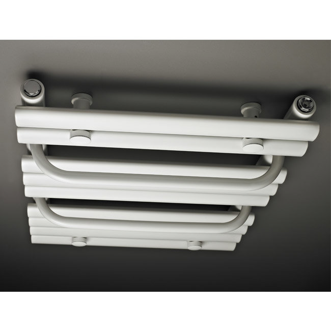 Premier - Vertical Heated Towel Rail - 650 x 445mm - White - MTY081 Profile Large Image