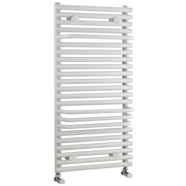 Premier - Vertical Heated Towel Rail - 875 x 500mm - White - MTY080 Large Image