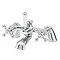 Ultra Viscount Range Bath/Shower Mixer with Rigid Riser Kit - Chrome Plated Profile Large Image