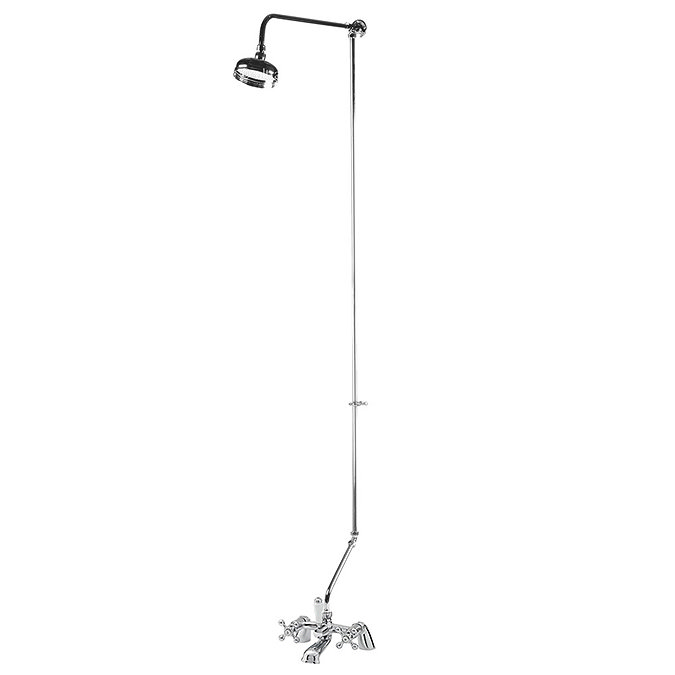 Ultra Viscount Range Bath/Shower Mixer with Rigid Riser Kit - Chrome Plated Large Image